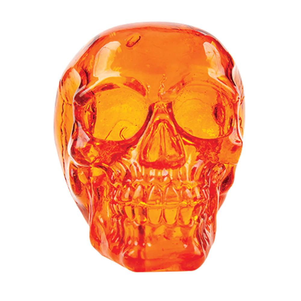 Orange Crystal Skull Small Aquarium Ornament