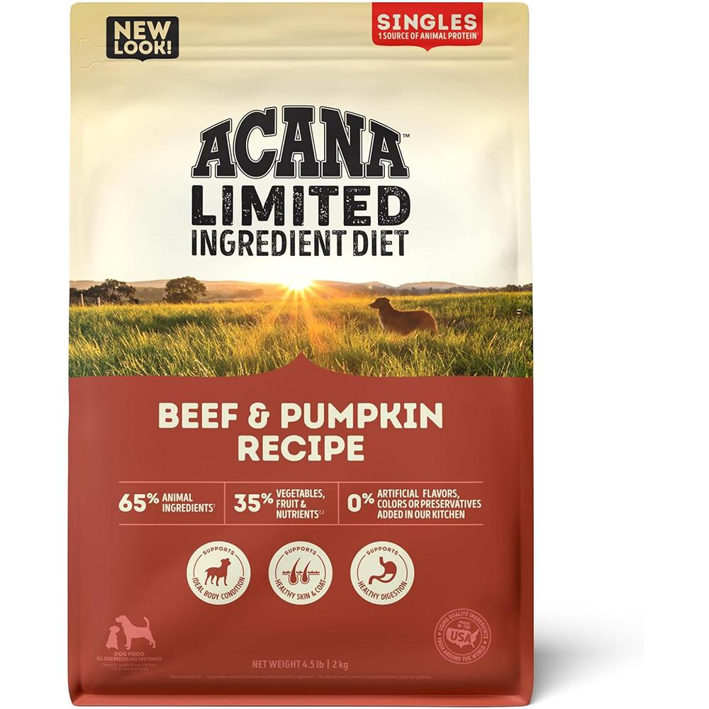 Acana Dog Beef and Pumpkin LID Recipe Dog Food 4.5 lb