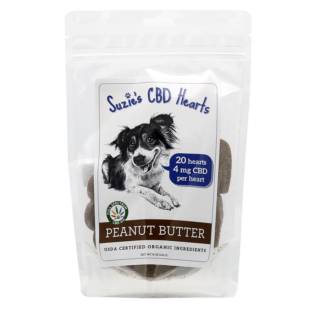 Suzie's CBD Dog Treats Peanut Butter 4mg 20ct