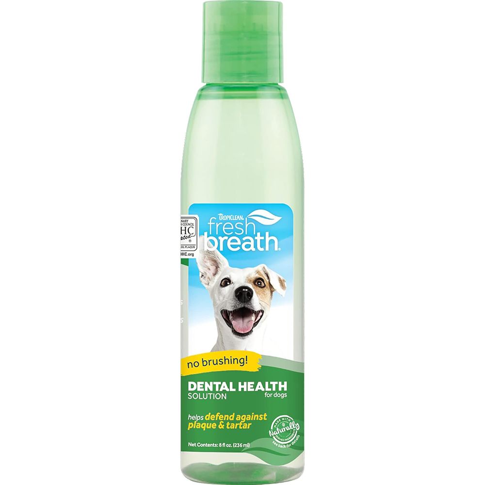 Tropiclean Fresh Breath Oral Solution for Pets  8-oz.
