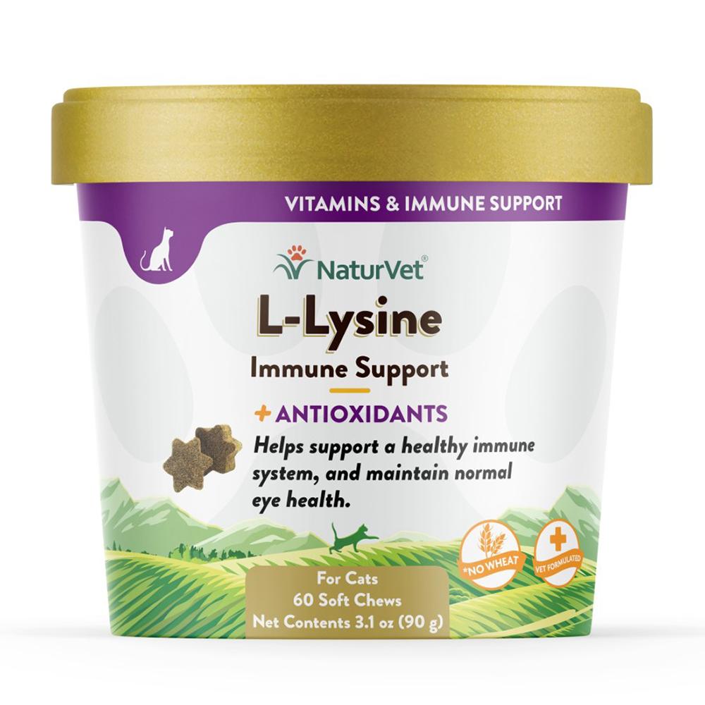 NaturVet Immune Support L-Lysine Cat Chews 60ct.