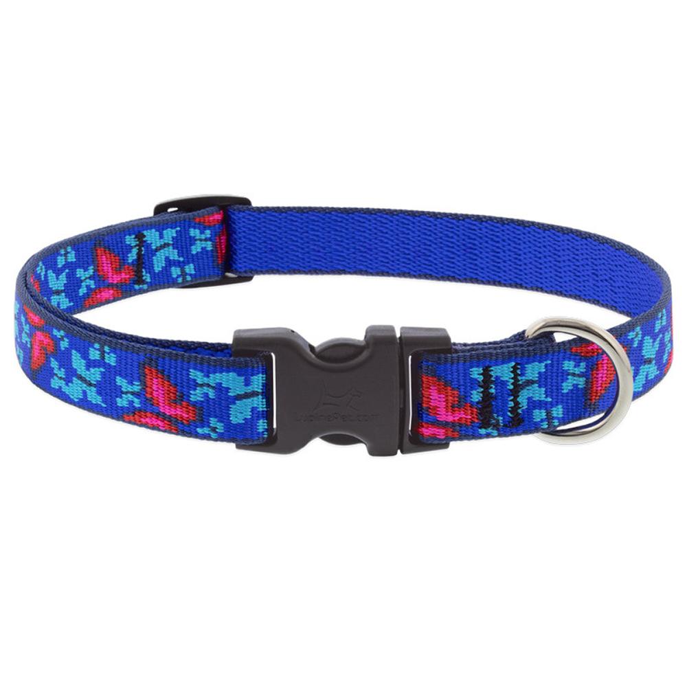 Dog Collar Adjustable Nylon Butterfly 9-14 3/4 inch wide
