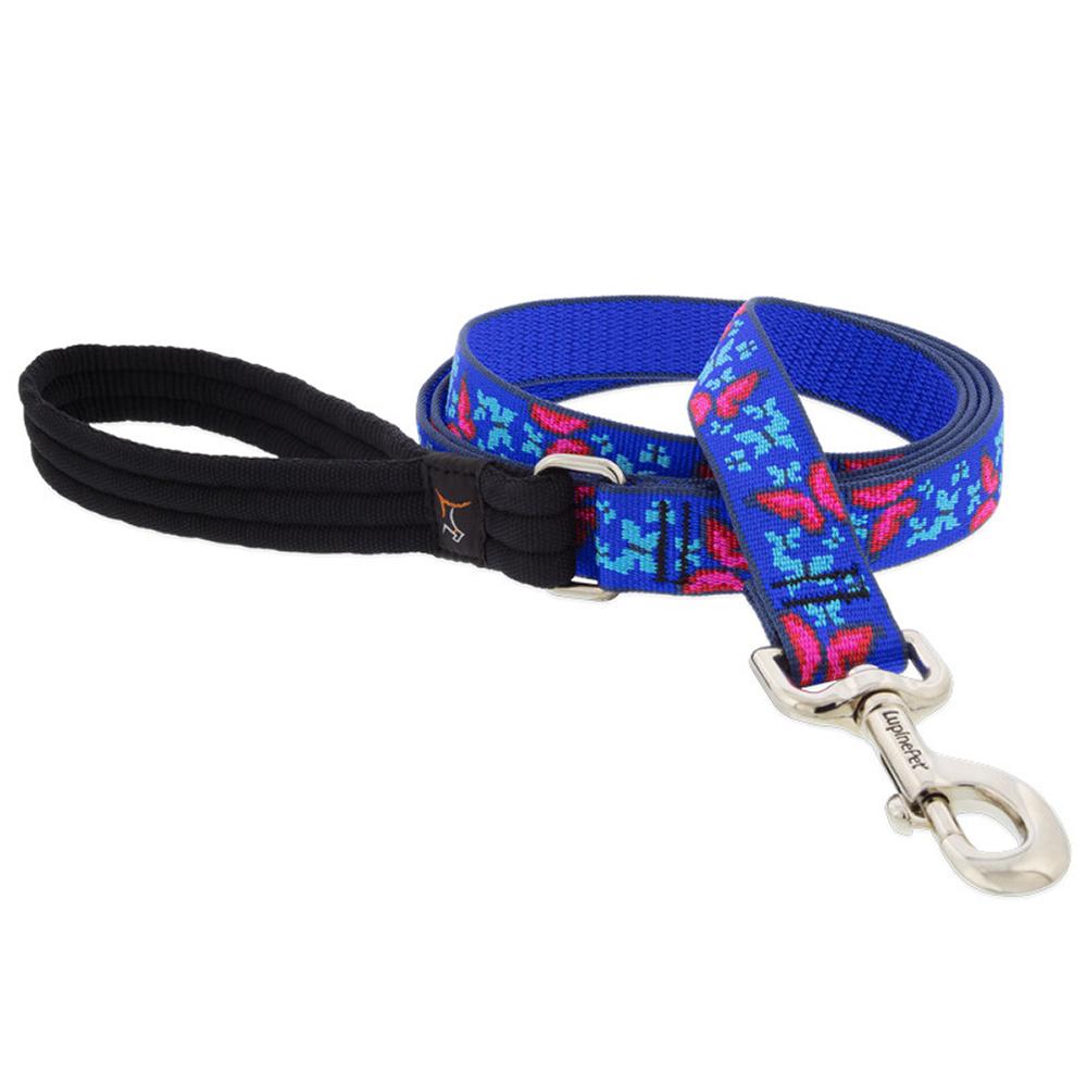 Lupine Nylon Dog Leash 6-foot x 1-inch Social Buttefly