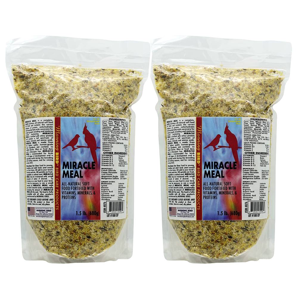 Morning Bird Miracle Meal Soft Food for Birds 3Lb