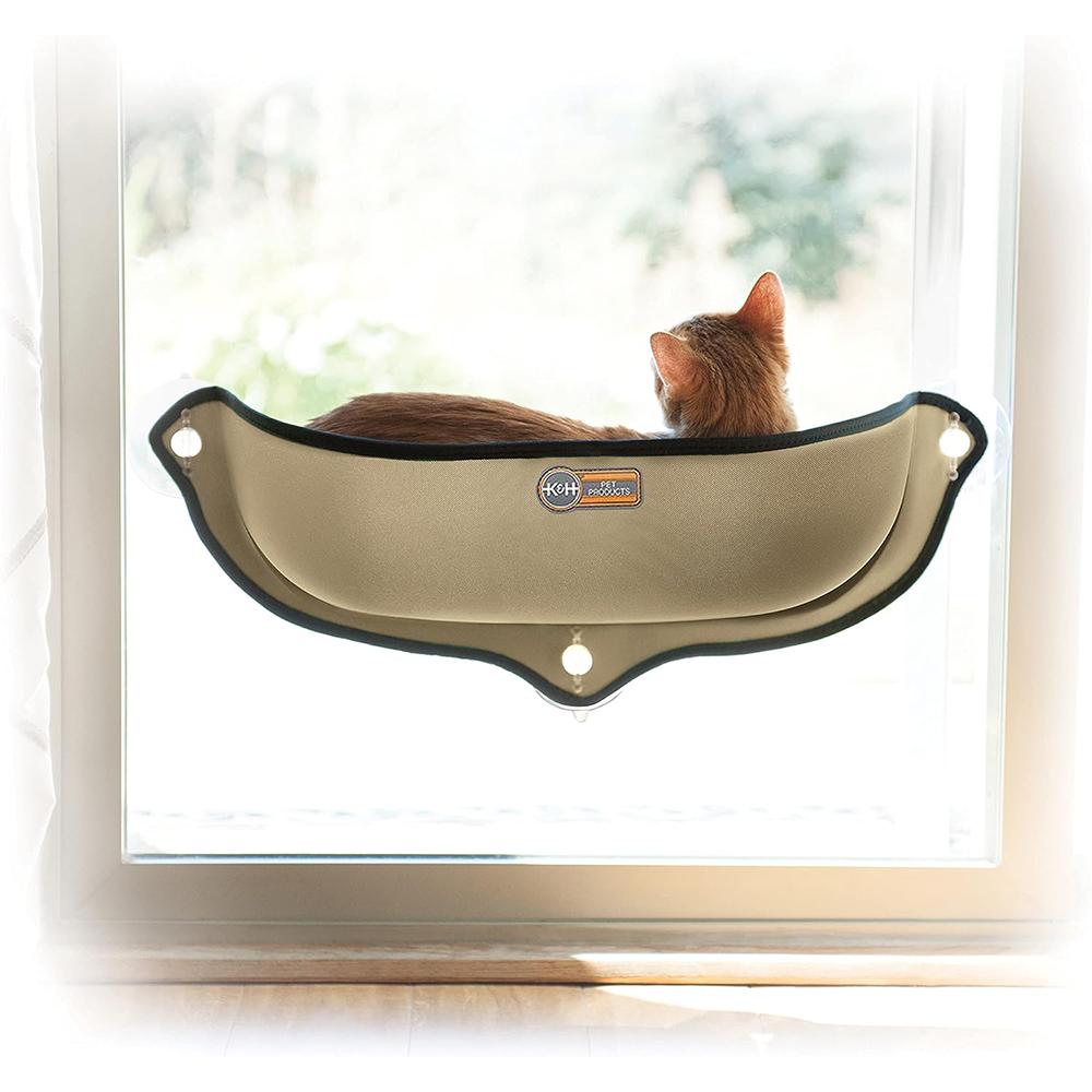 Ez Mount Kitty Window Sill Bed Tan