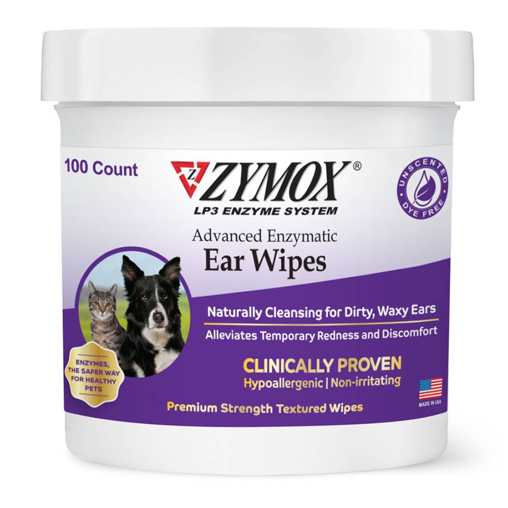 Zymox Advanced Enzymatic Ear Wipes for Pets 100ct.
