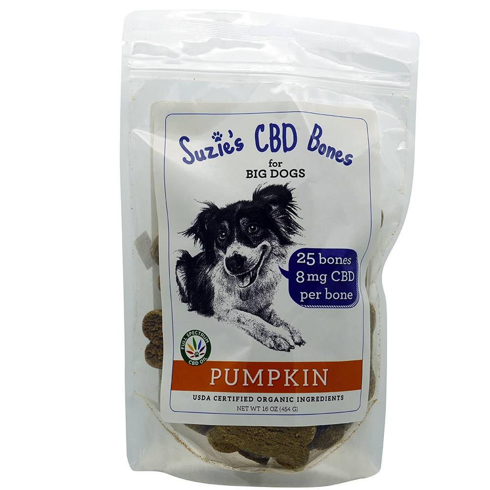 Suzies CBD Dog Treats Pumpkin 8mg 25ct