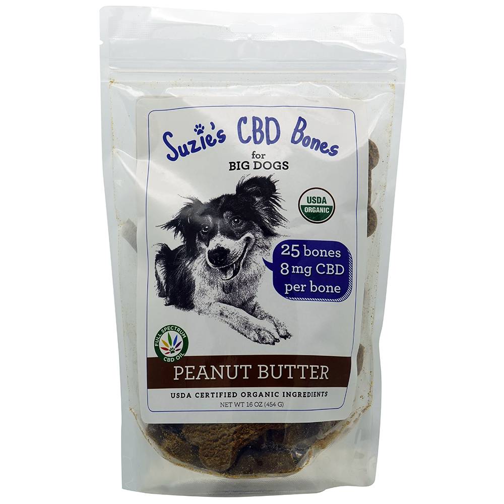 Suzies CBD Dog Treats PB 8mg 25ct