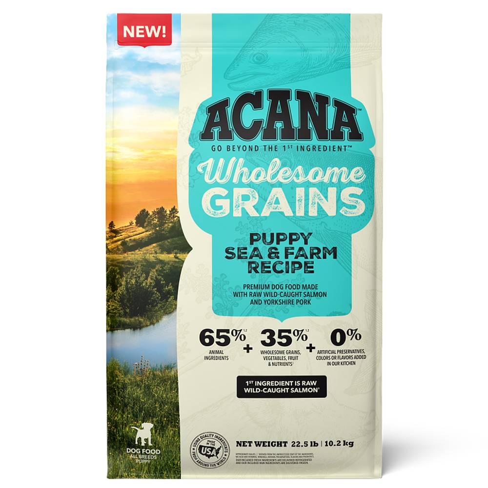 Acana Dog Food Puppy Wholesome Grains Sea Farm Recipe 4lb