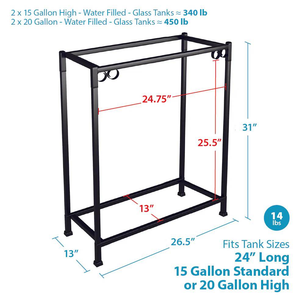Stand Titaneze for 15/20H Gallon Aquariums