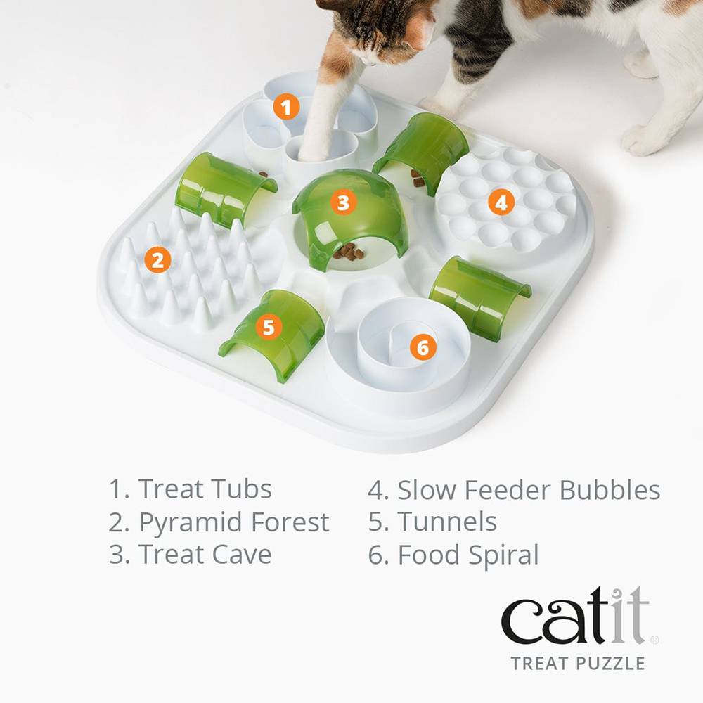 Catit Play Treat Puzzle Slow Feeder Cat Toy