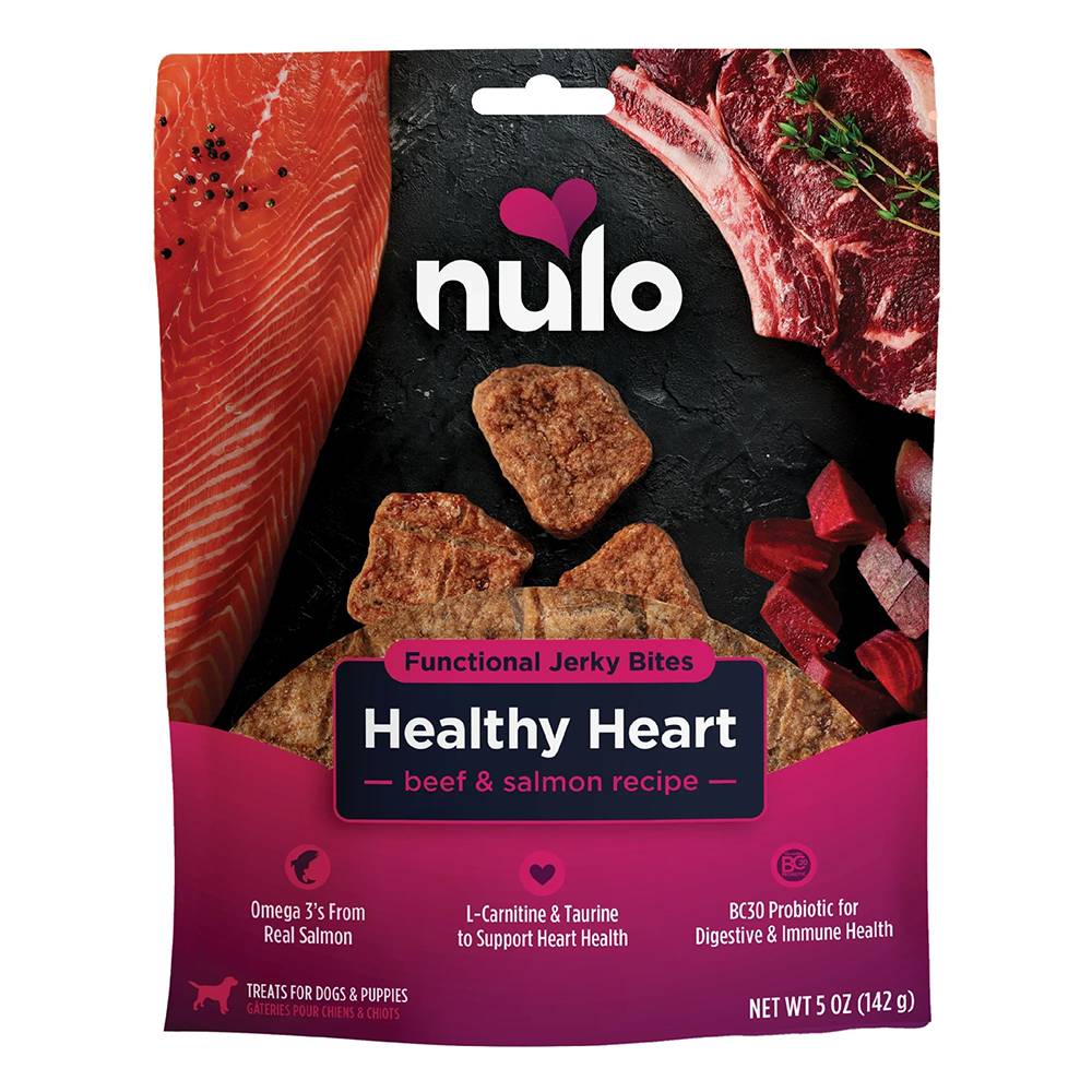 Nulo Functional Jerky Bites Healthy Heart Dog Treats 5oz