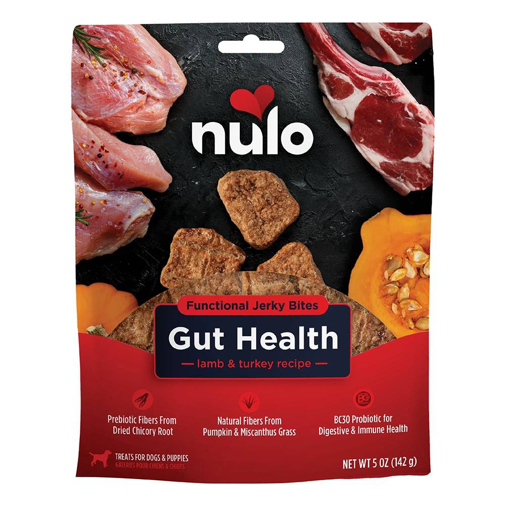 Nulo Functional Jerky Bites Gut Health Dog Treats 5oz