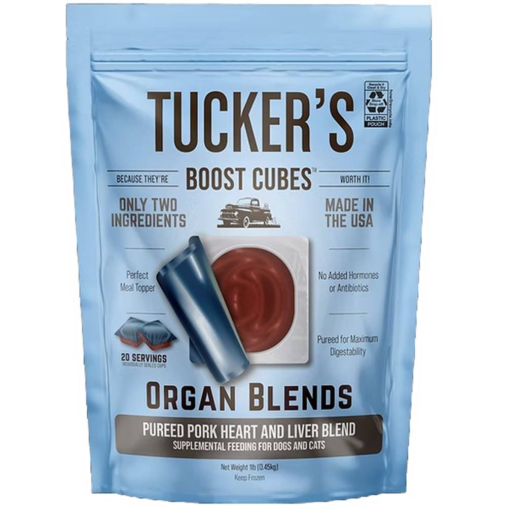 Tuckers Frozen Boost Cubes Pork Heart and Liver 1lb