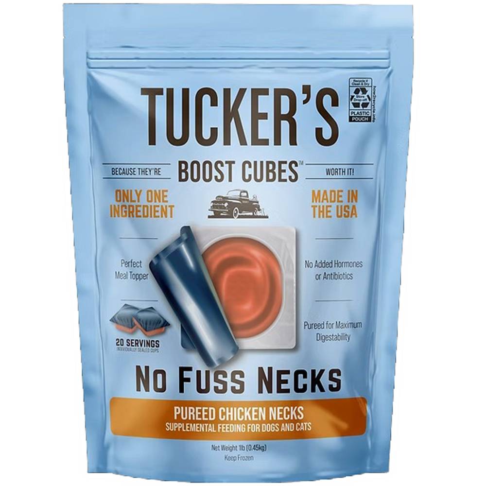 Tuckers Frozen Boost Cubes Chicken Necks 1lb