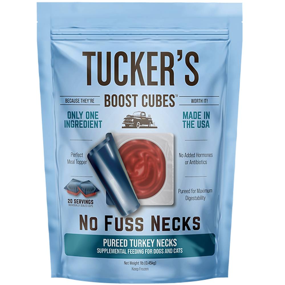 Tuckers Frozen Boost Cubes Turkey Necks 1lb