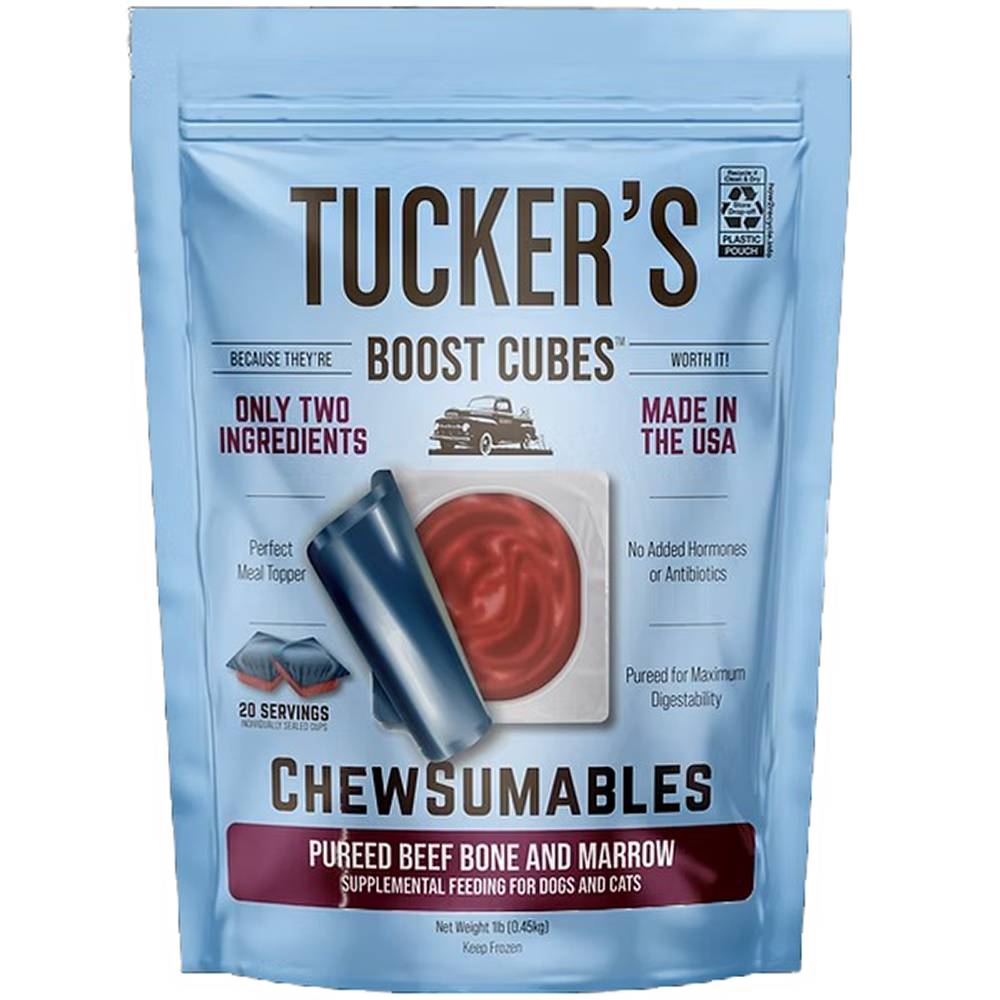 Tuckers Frozen Boost Cubes Beef Bone Marrow 1lb