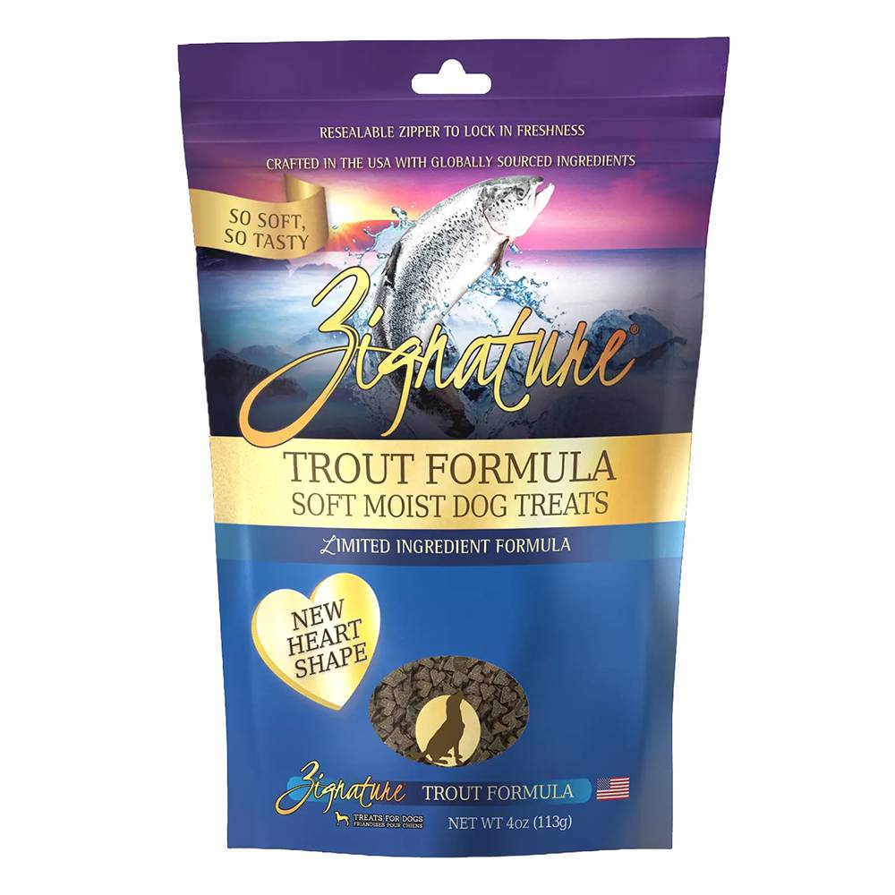 Zignature Soft Training Treats Trout 4oz