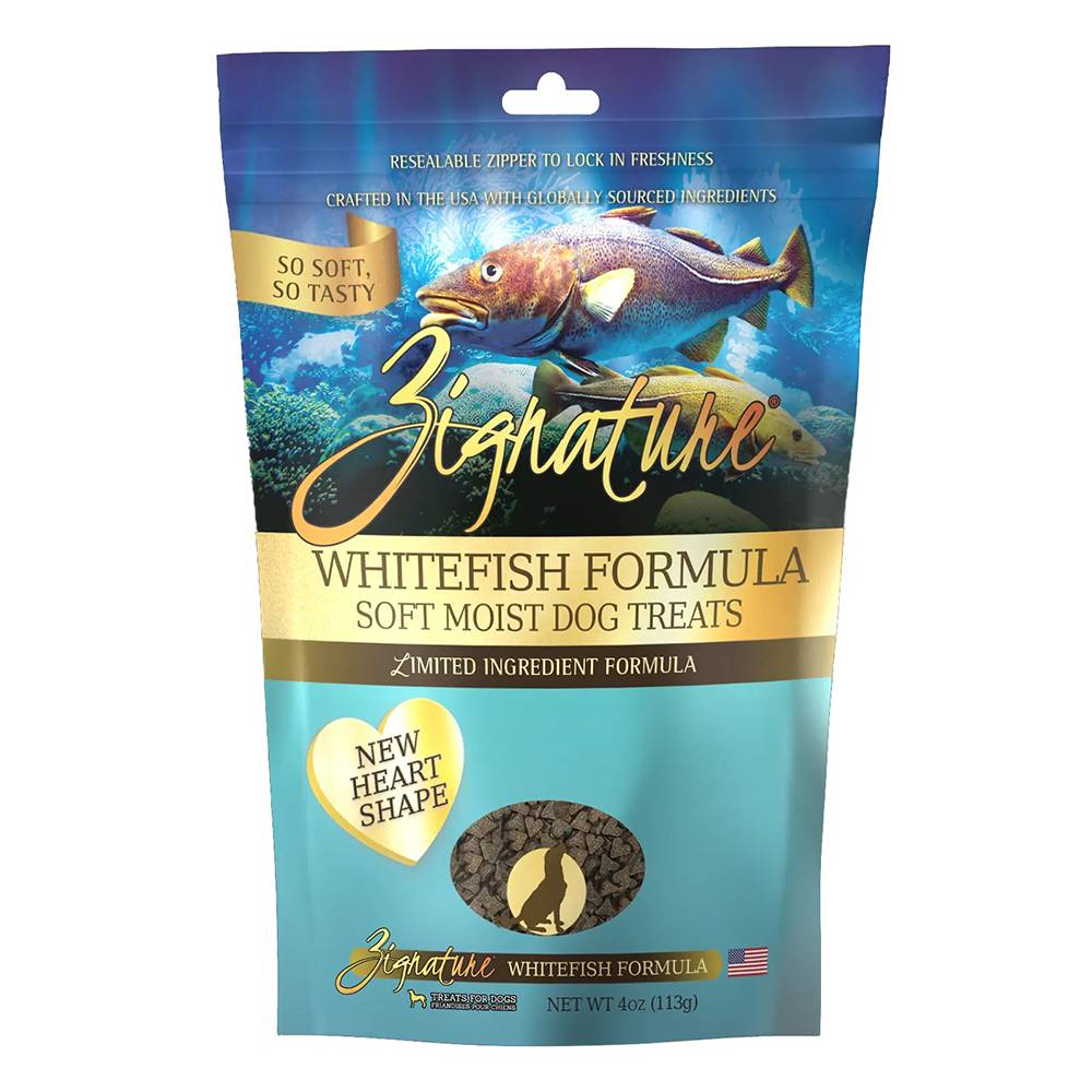 Zignature Soft Training Treats Whitefish 4oz