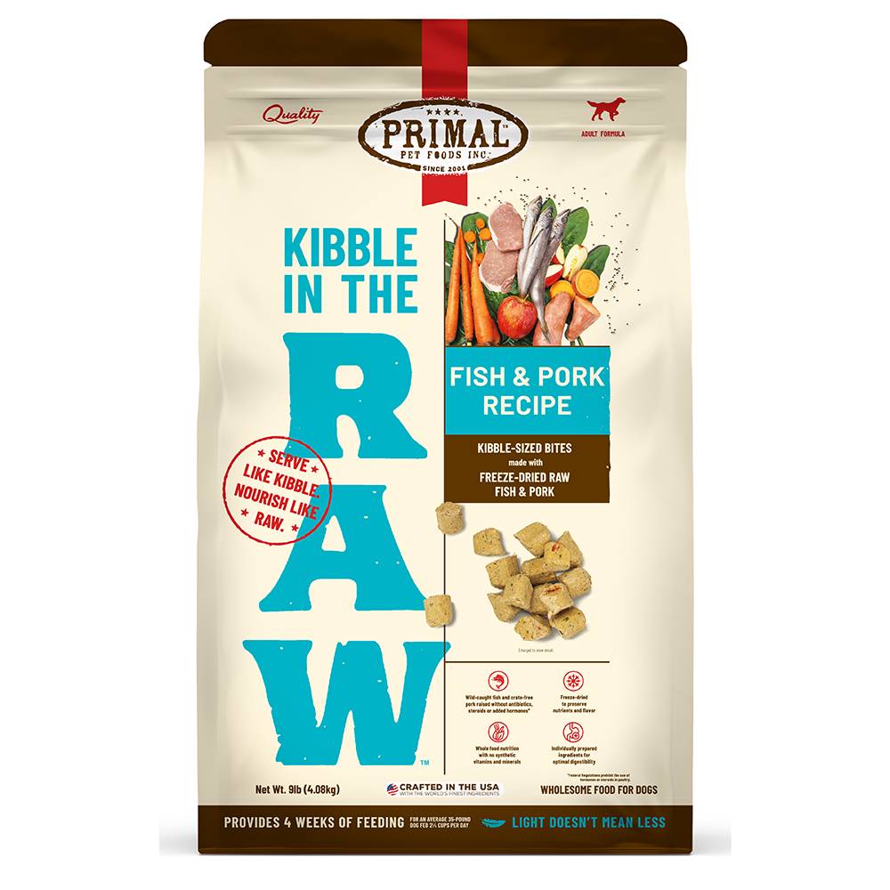 Primal Kibble in the Raw Fish and Pork 9lb