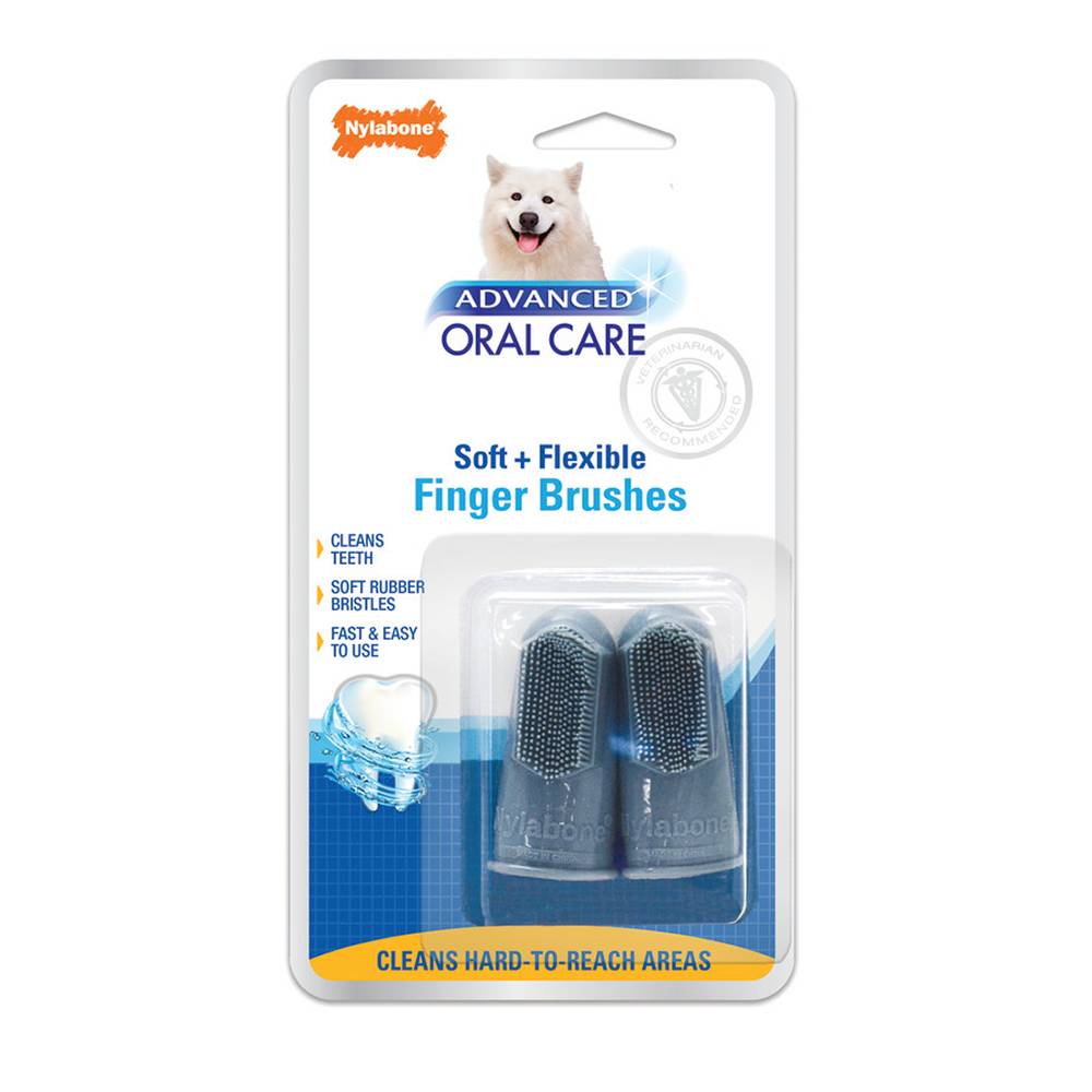 Nylabone Advanced Oral Care Finger Brush for Dogs 2 Pack