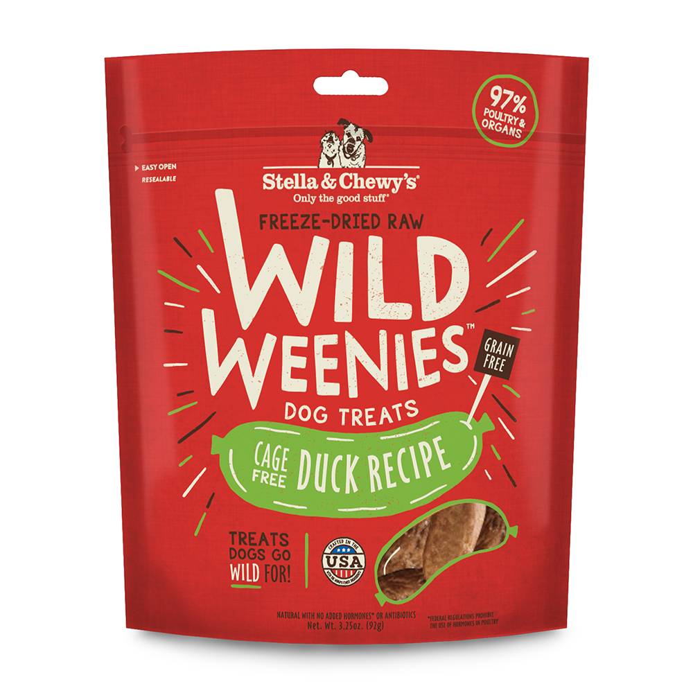 Stella & Chewy's Wild Weenie Duck Dog Treats 3.25oz