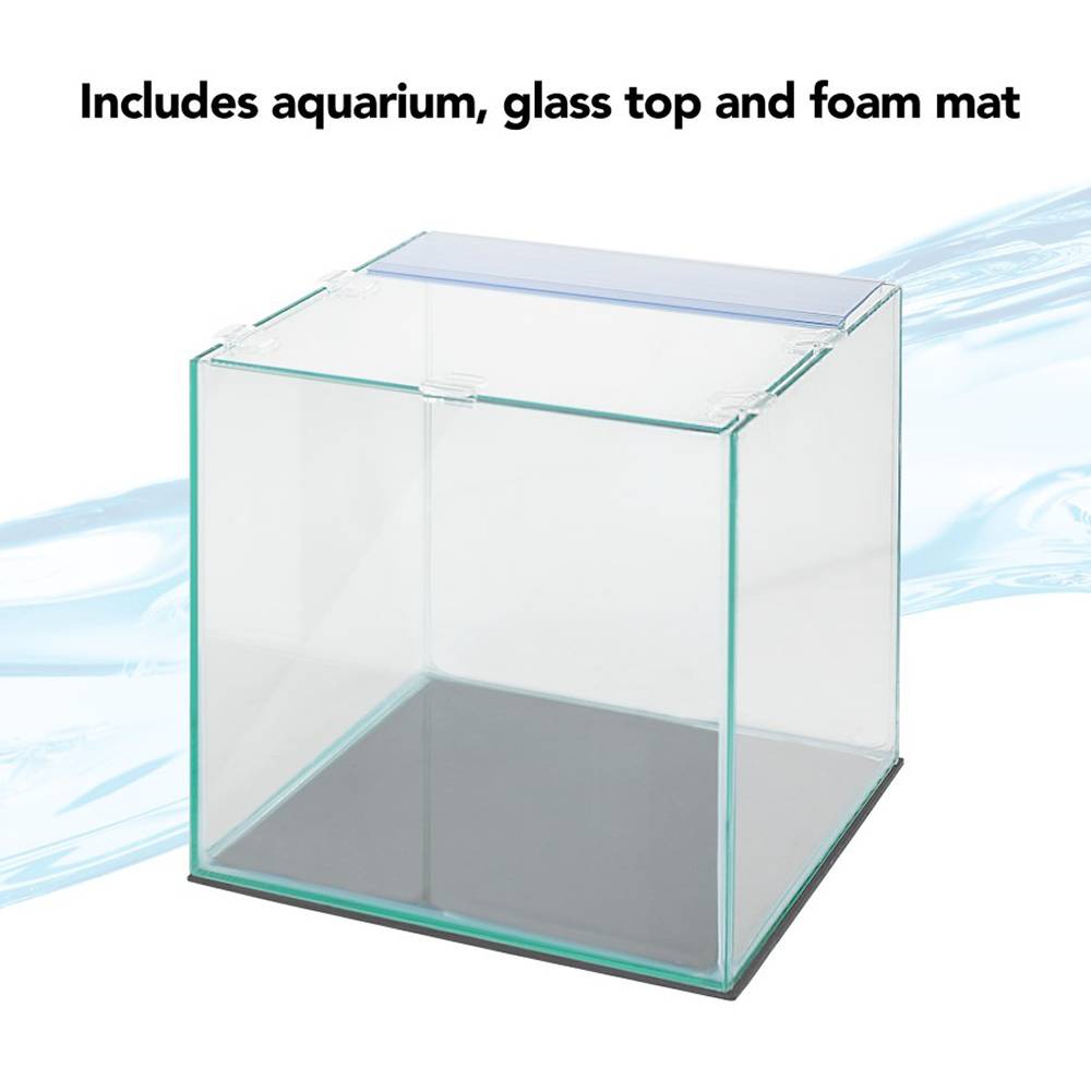 Aqueon Frameless 3 Gallon Aquarium, Glass Top, and Foam Mat