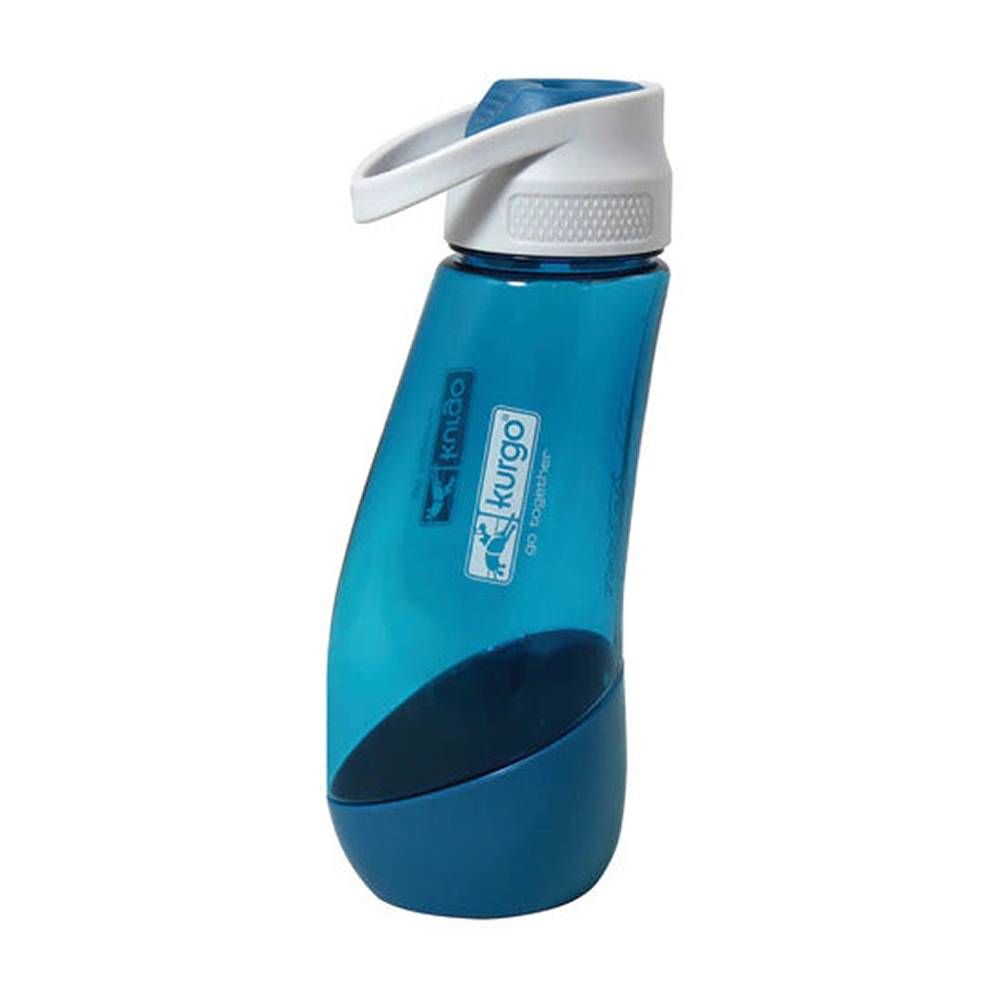 Kurgo Dog Gourd H2O Bottle & Bowl Blue