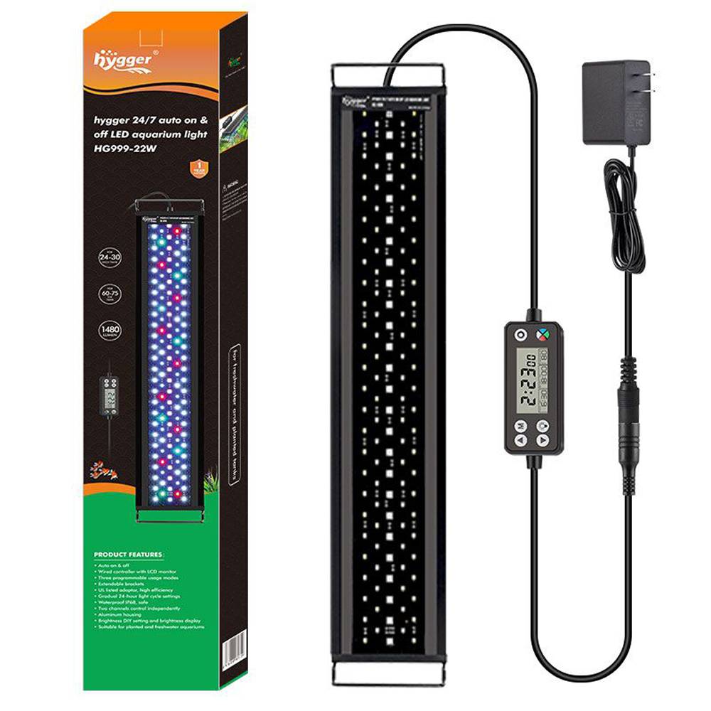 Hygger LED 18-24-inch Aquarium Light Fixture With Auto OnOFF