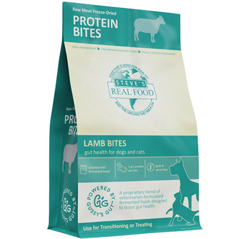 Steves Dog Cat Freeze Dried Lamb Protein Bites 4oz