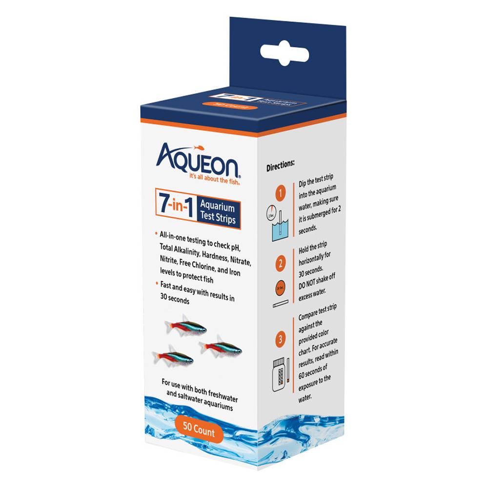 Aqueon 7 in 1 Easy Aquarium Test 50ct