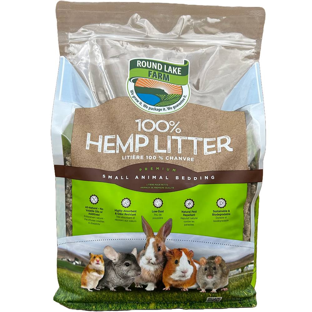 Round Lake Hemp Litter Small Animal Bedding 10lb