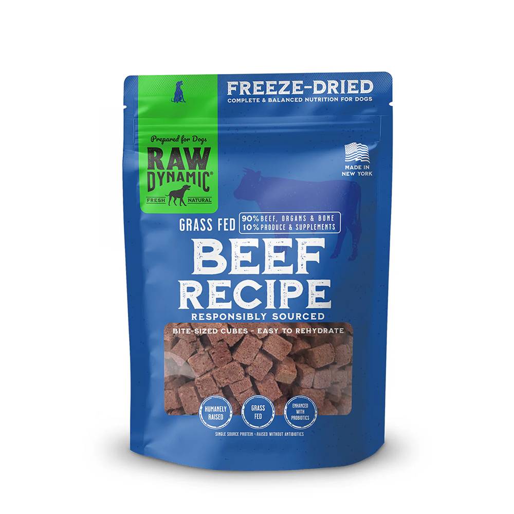 Raw Dynamic Freeze Dried Beef Dog Food 14oz