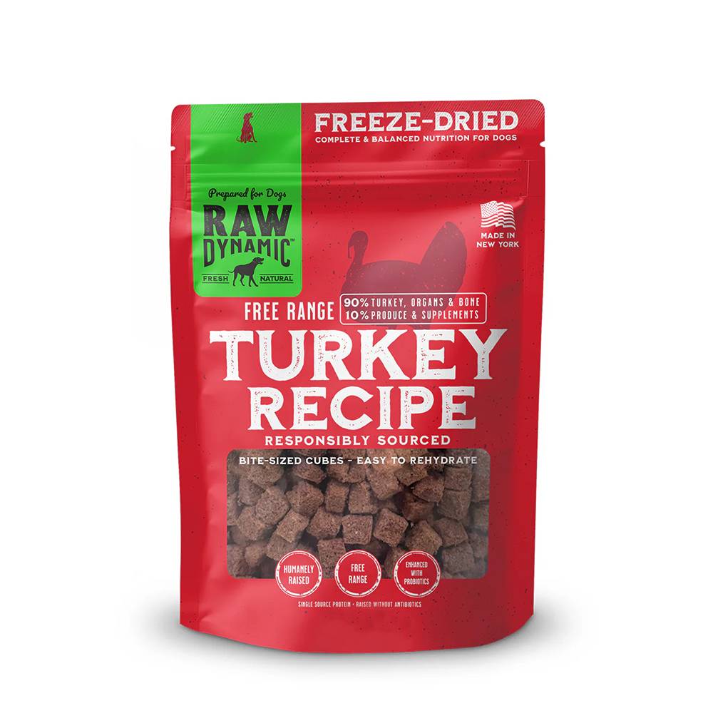 Raw Dynamic Freeze Dried Turkey Dog Food 14oz