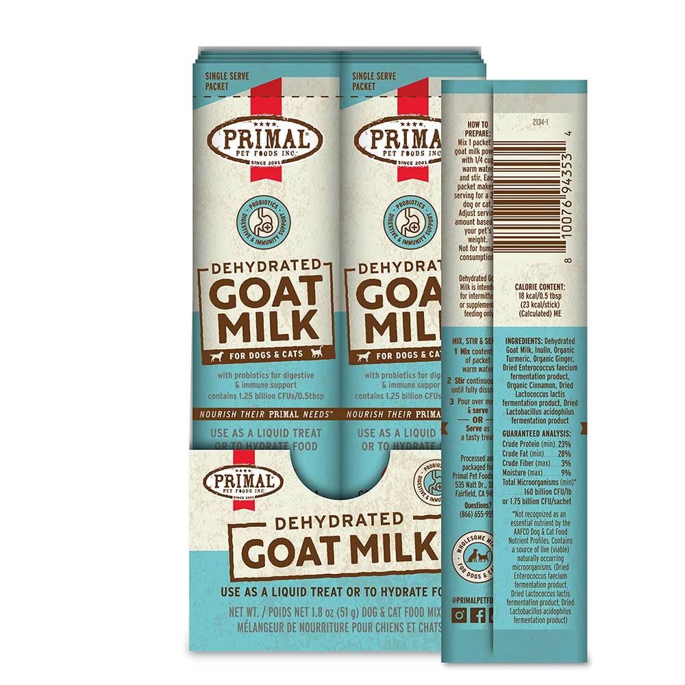 Primal Dehydrated Goats Milk for Dogs and Cats .8oz