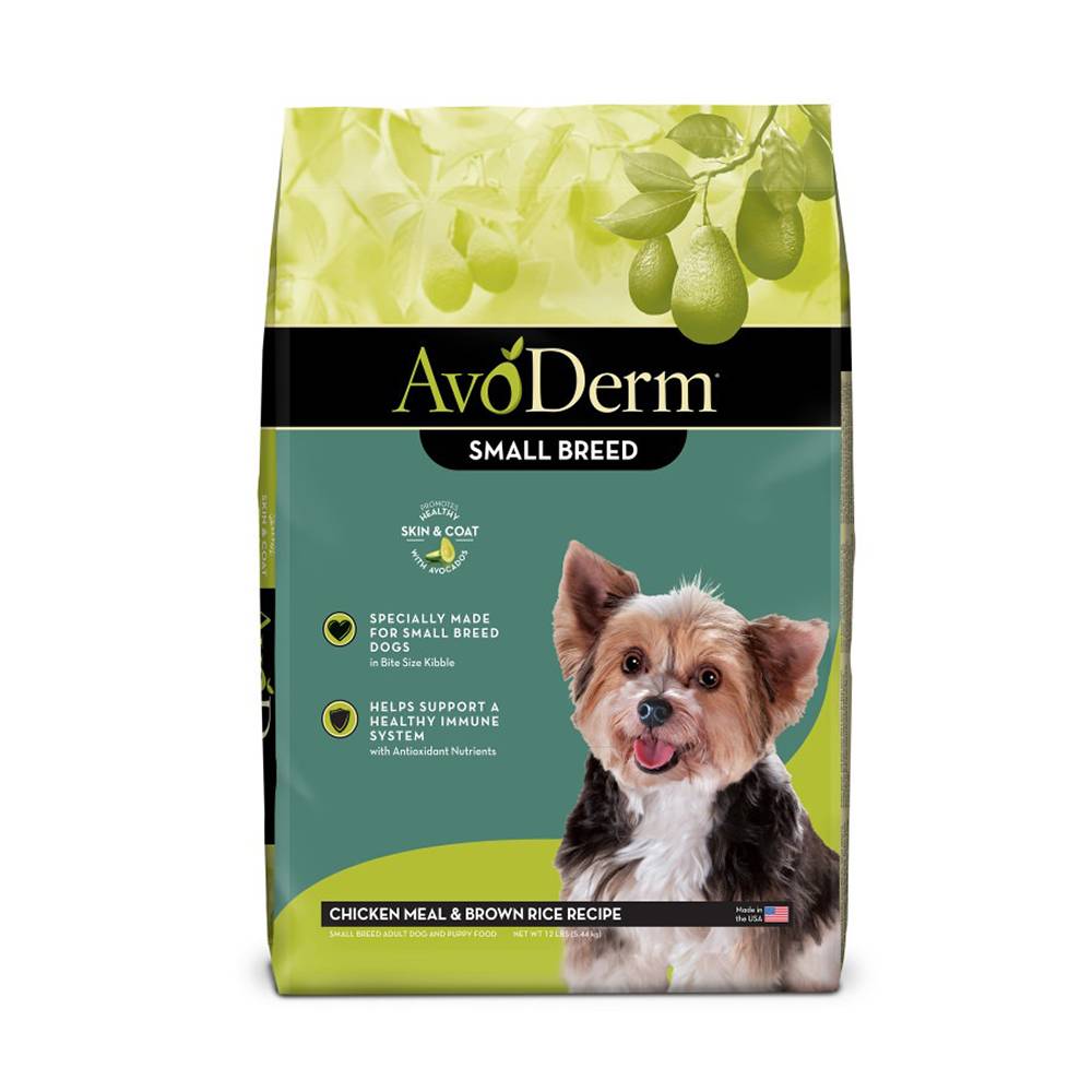 AvoDerm Chicken and Rice Small Breed Dog Food 12Lb
