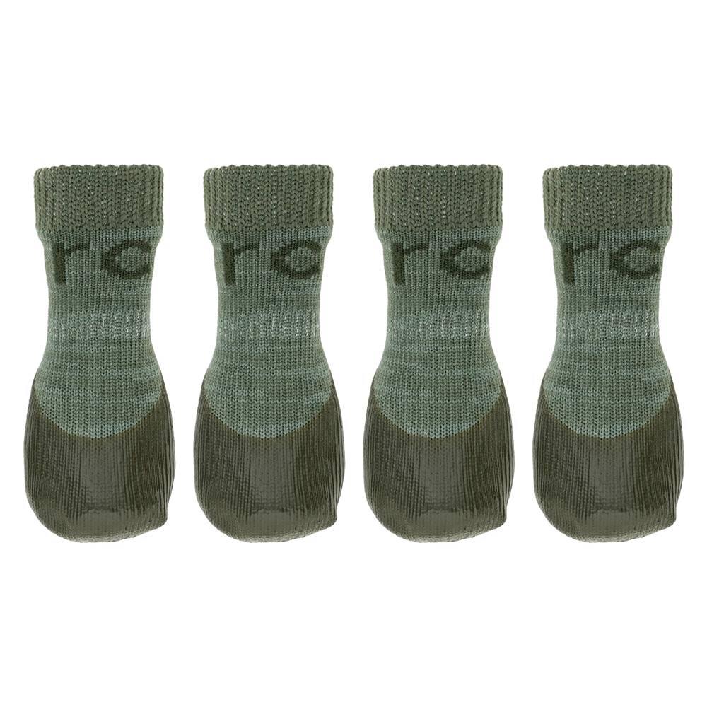 Sport Pawks Anti-Slip Dog Socks Small Olive