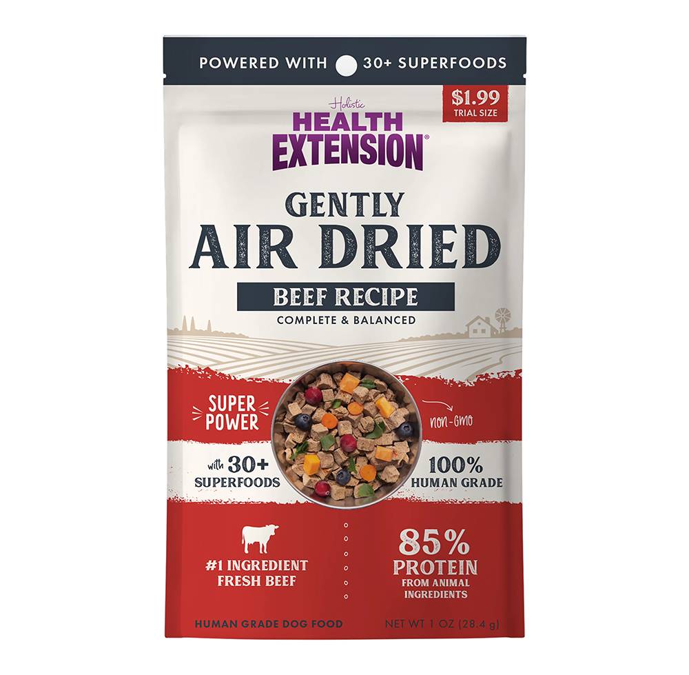 Health Extension Air Dried Complete Beef  Dog Food 1oz