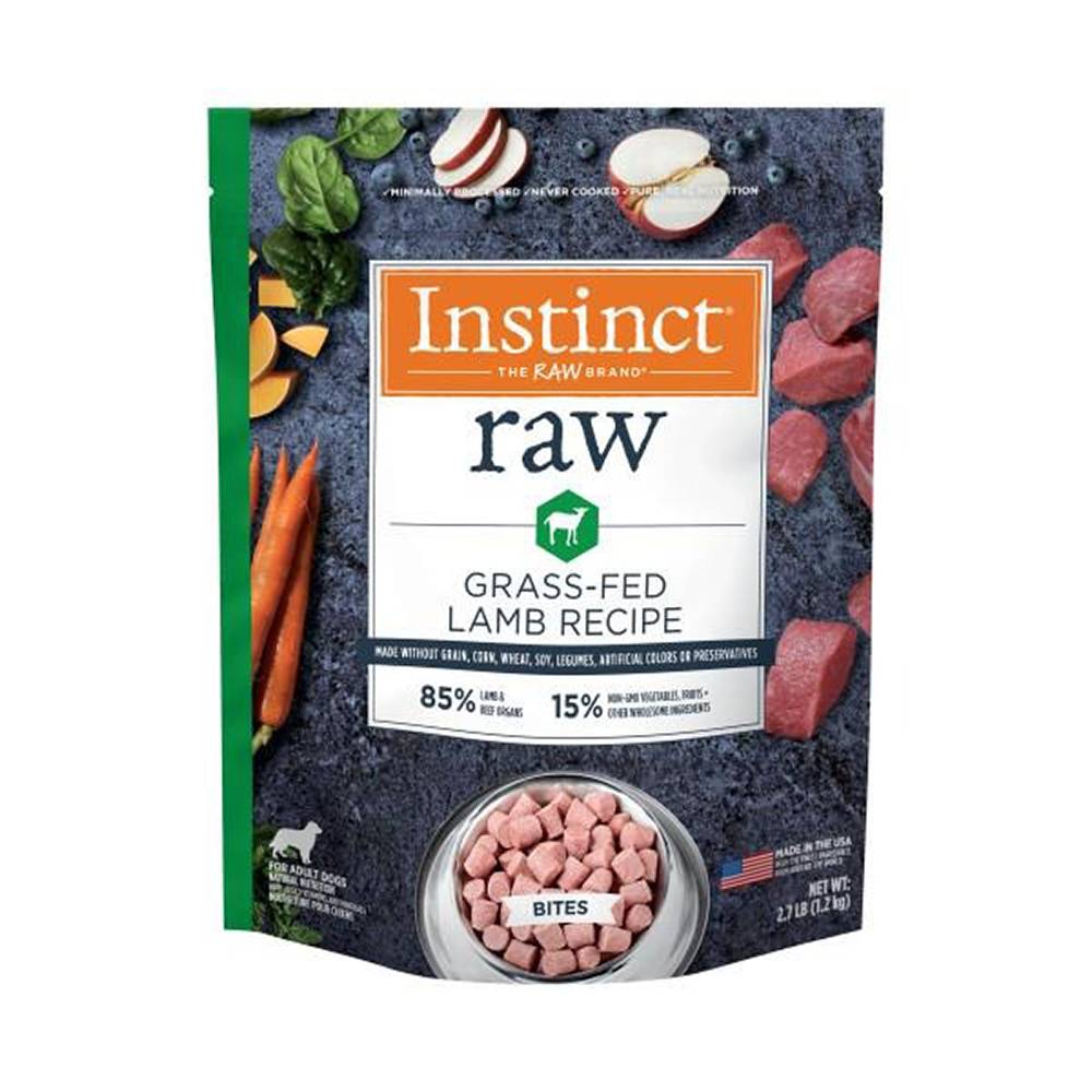 Instinct Raw Frozen Grass-Fed Lamb Bites Dog Food 3lb