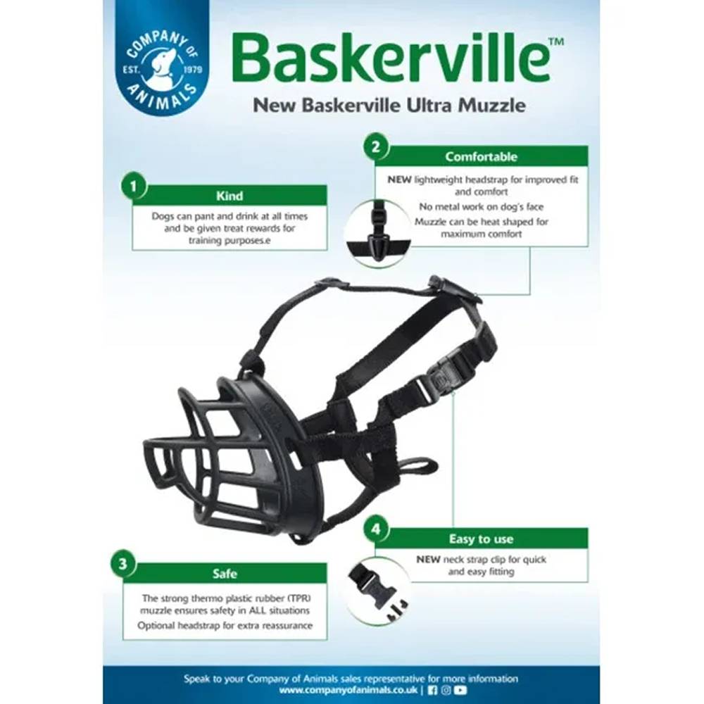 Baskerville Ultra Dog Muzzle Black Size 5