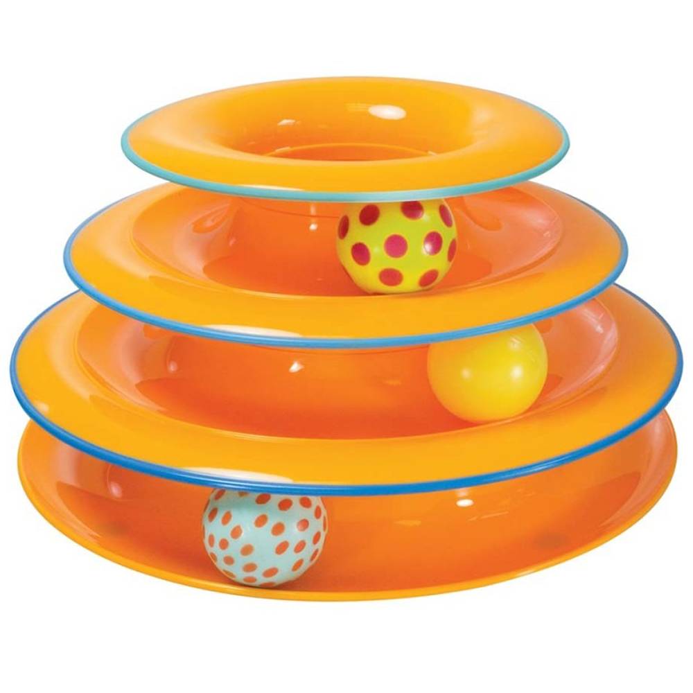 PetStages Tower Tracks Orange Cat Toy
