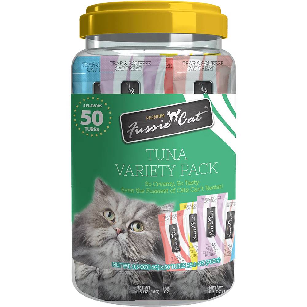 Fussie Cat Premium Tuna Puree 50ct 5 flavors