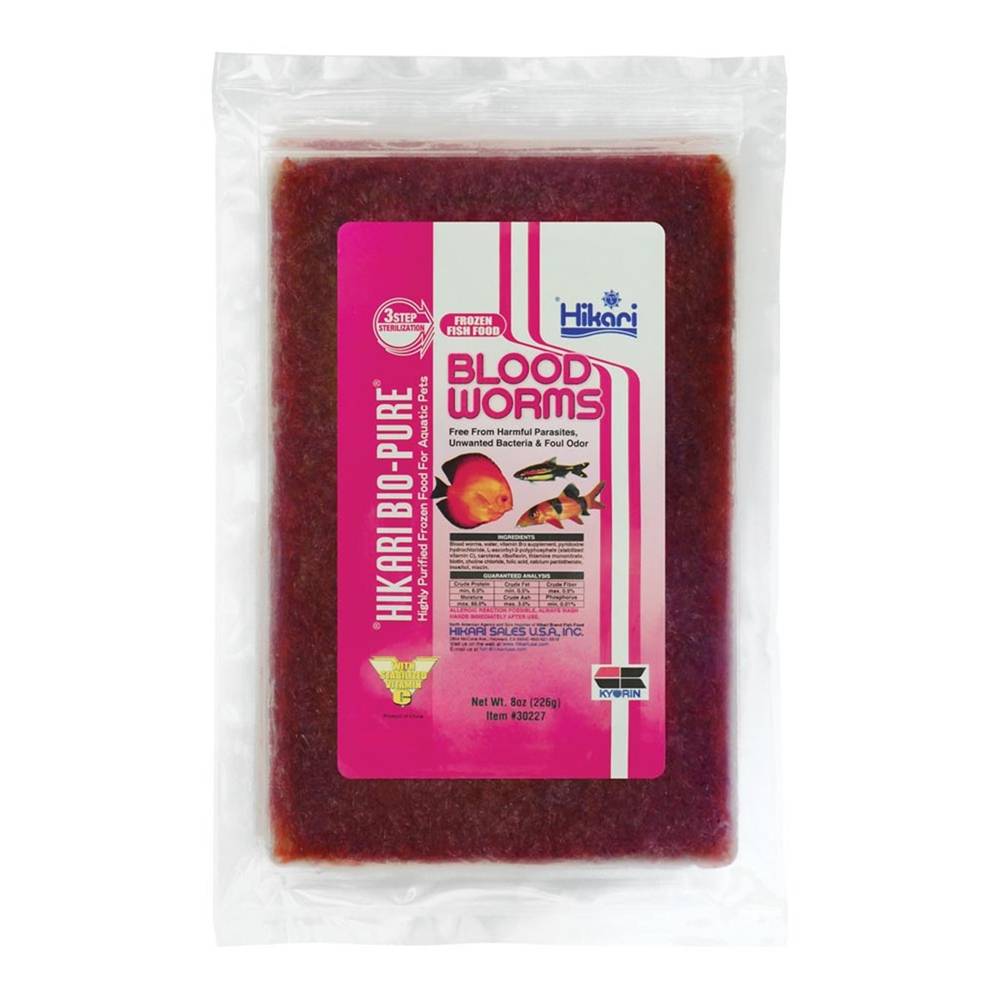 Hikari Bloodworms Frozen Fish Food 8oz