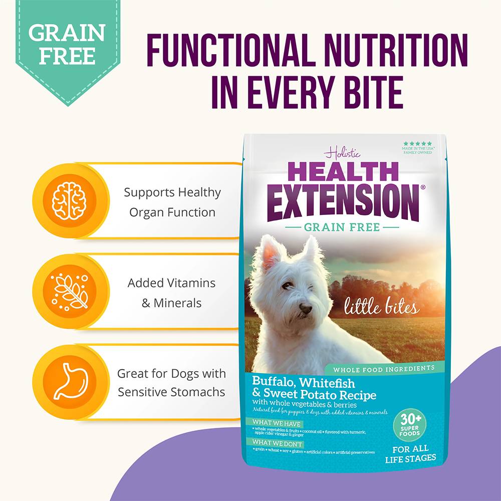 Health Extension Little Bites Buffalo and Fish Dog Food 3.5