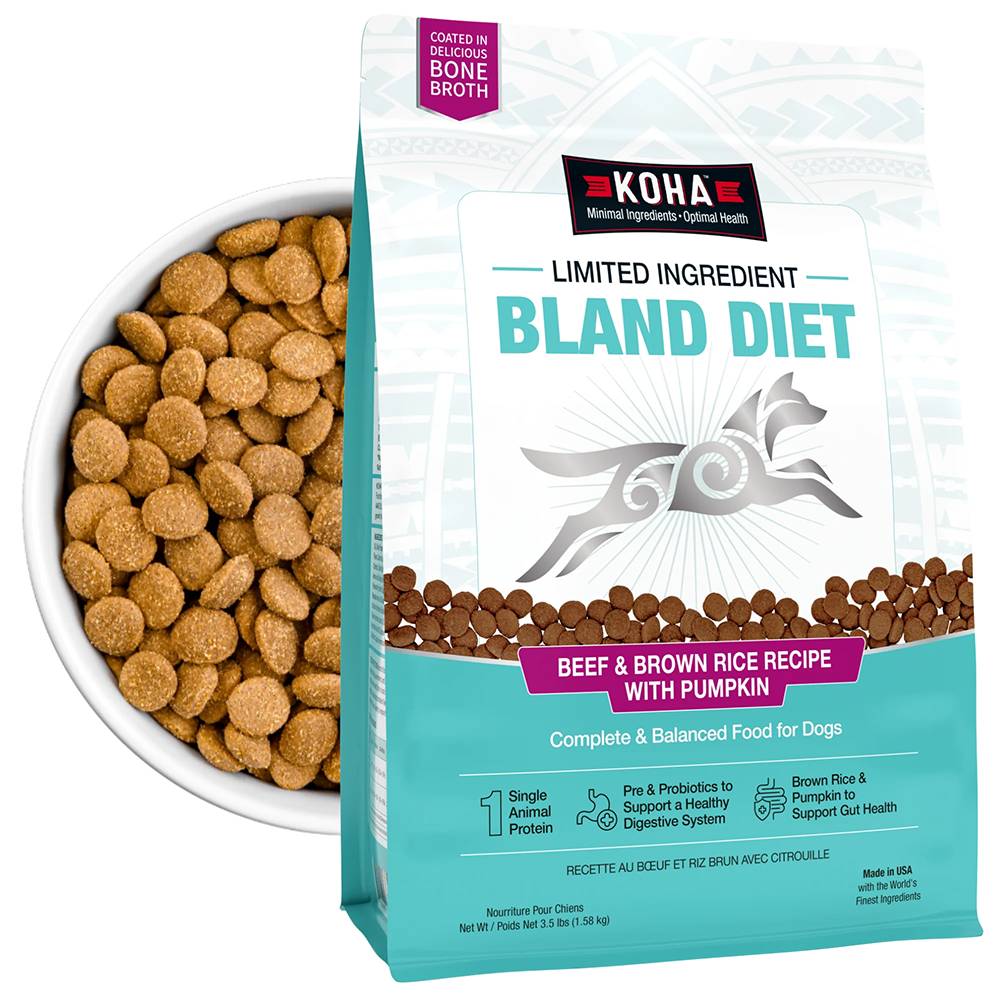 Koha Dog LID Bland Beef and Brown Rice 3.5 lb