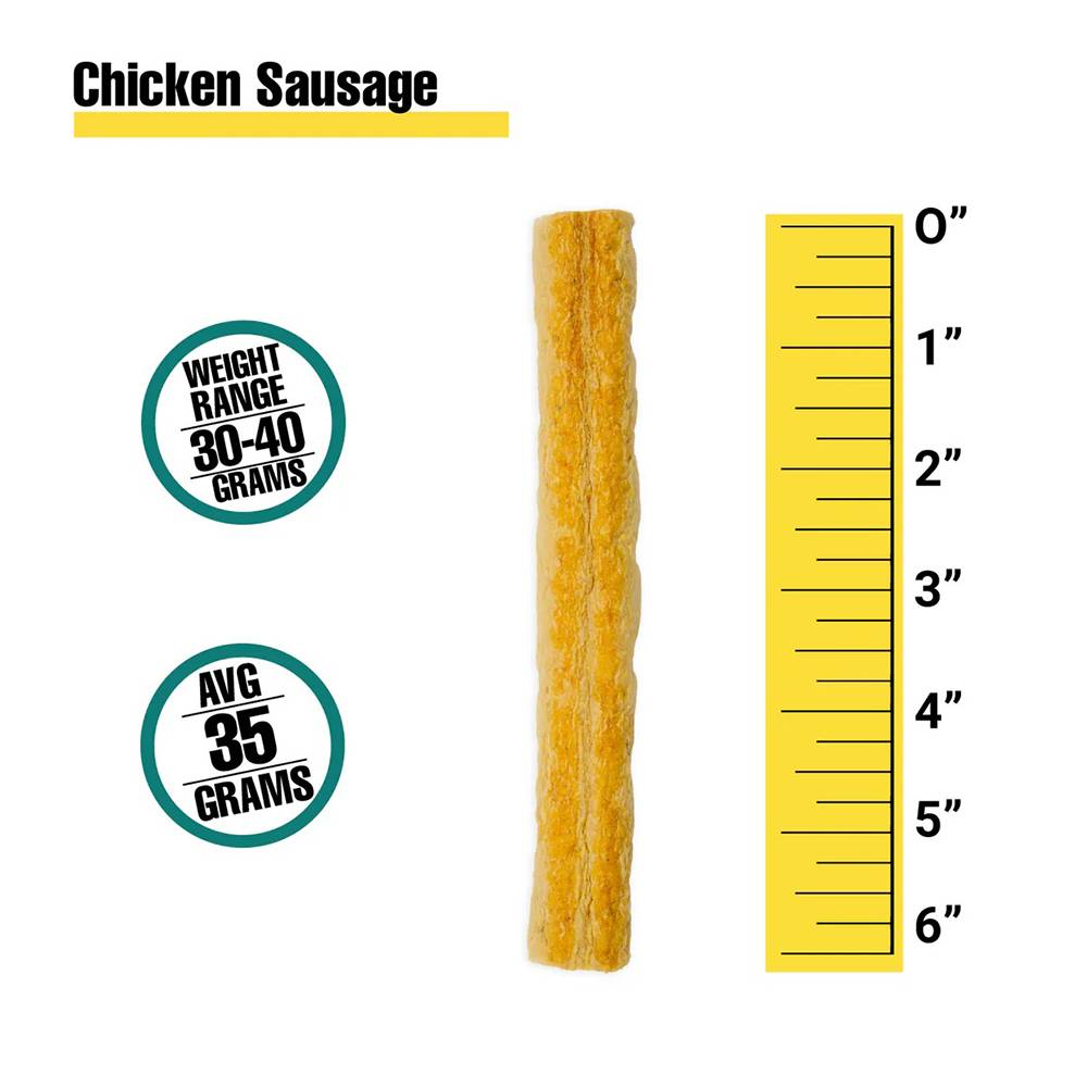 Chicken Sausage Premium Single Dog Treat 6 in