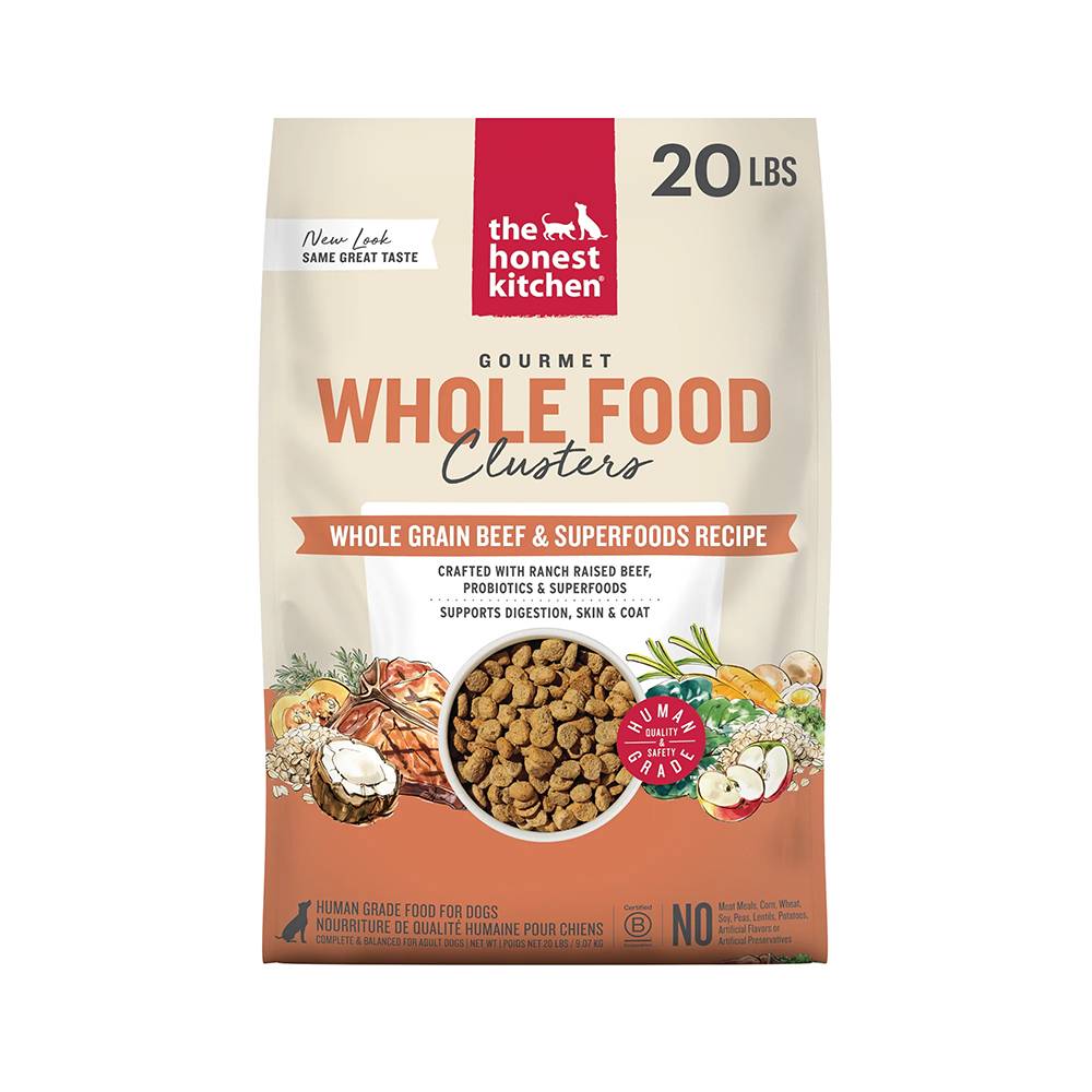 Honest Kitchen Whole Food Cluster Beef and Oat 20lb