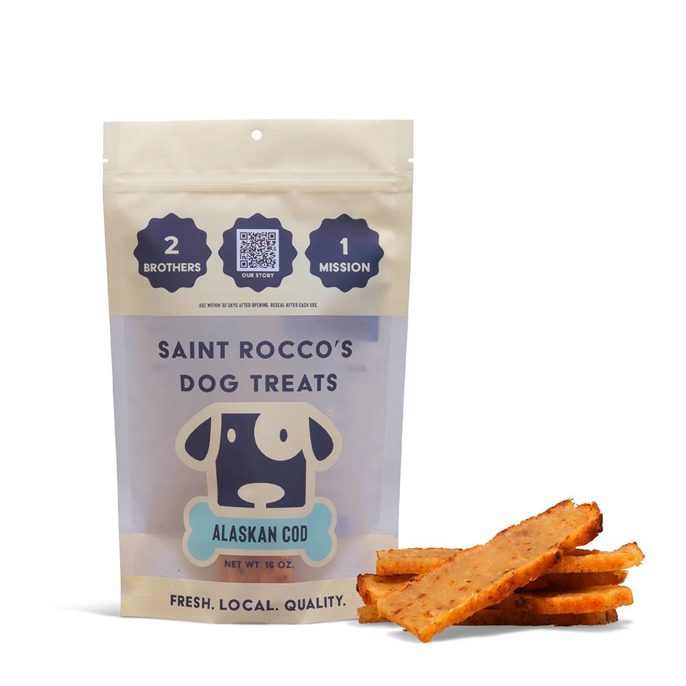 Saint Roccos Alaskan Cod Dog Treats 16 oz