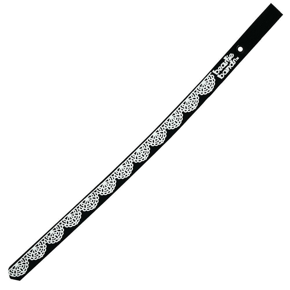 Beastie Band Cat Collar Lace Pattern Black and White