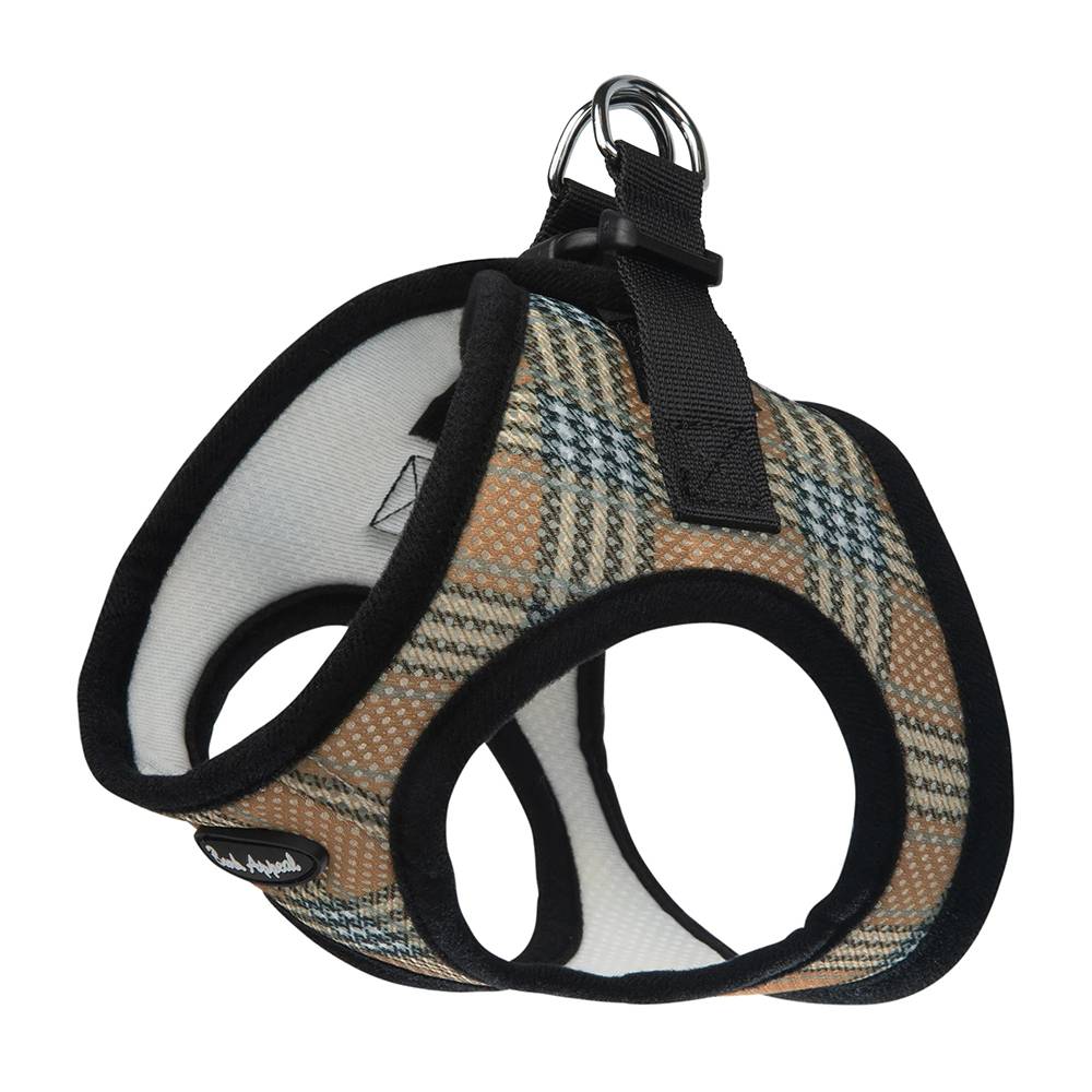 Wrap N Go Dog and Cat Step Harness Tan Plaid Small